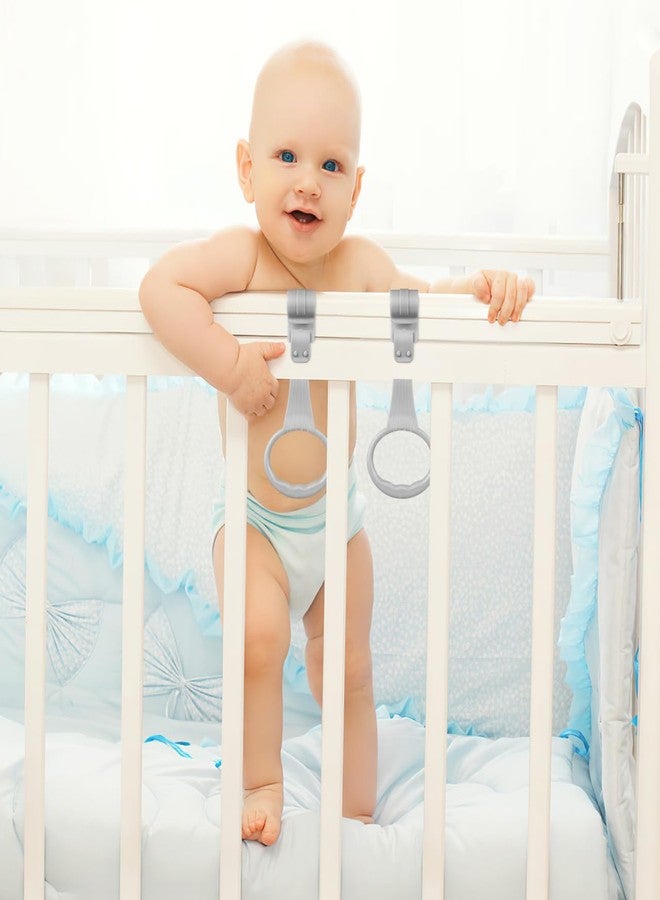 SAFIGLE Baby Playpen Pull up Rings：4Pcs Portable Infant Walking Assistant Adjustable Height Baby Standing Safety Ring for Walk Support and Arm Strength Exercise Indoor Outdoor - Image 5